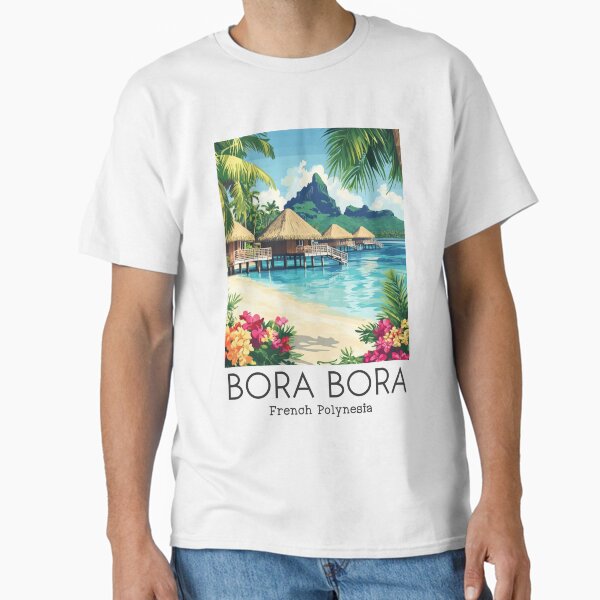 Item preview, A Vintage Illustration of Bora Bora - French Polynesia  designed and sold by GoodOldVintage.