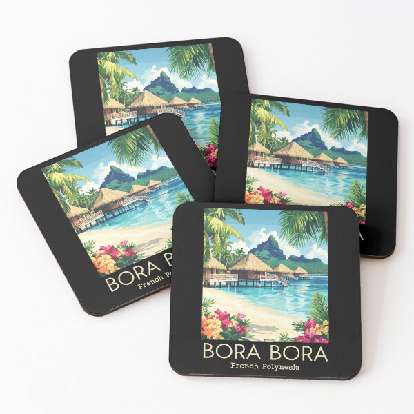 Item preview, A Vintage Illustration of Bora Bora - French Polynesia  designed and sold by GoodOldVintage.