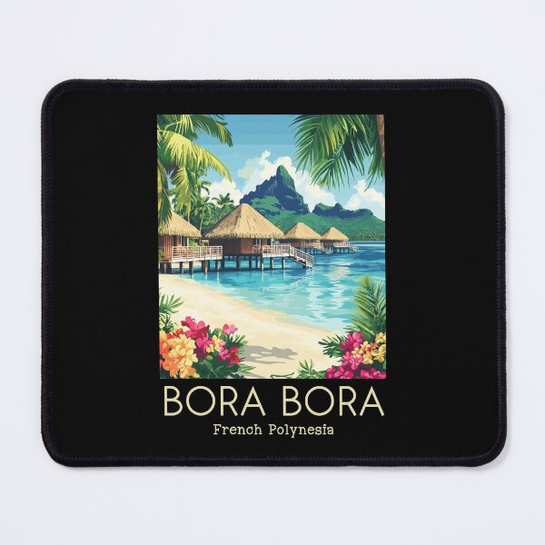 Item preview, A Vintage Illustration of Bora Bora - French Polynesia  designed and sold by GoodOldVintage.