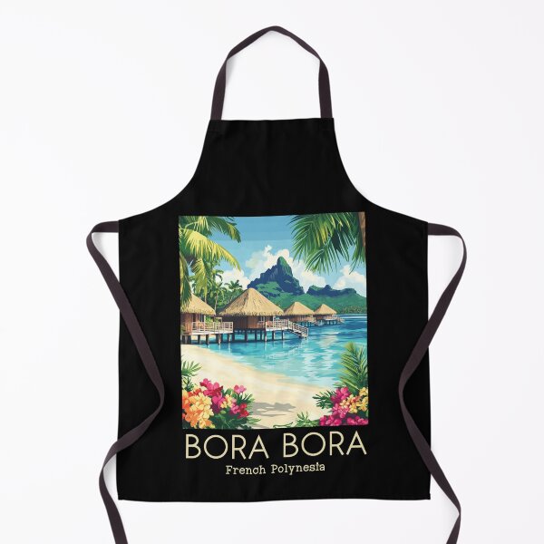 Item preview, A Vintage Illustration of Bora Bora - French Polynesia  designed and sold by GoodOldVintage.