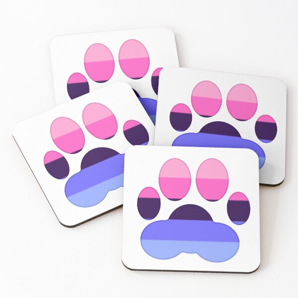 Item preview, LGBT Pride paws, omnisexual designed and sold by EchoSkyArt.