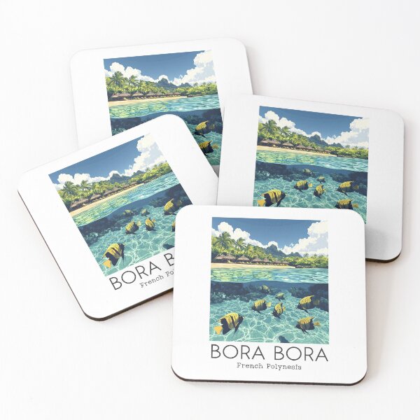 Item preview, A Vintage Illustration of Bora Bora - French Polynesia  designed and sold by GoodOldVintage.