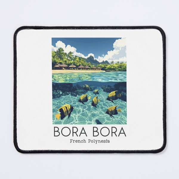 Item preview, A Vintage Illustration of Bora Bora - French Polynesia  designed and sold by GoodOldVintage.