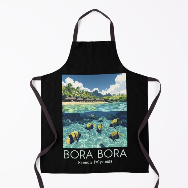Item preview, A Vintage Illustration of Bora Bora - French Polynesia  designed and sold by GoodOldVintage.