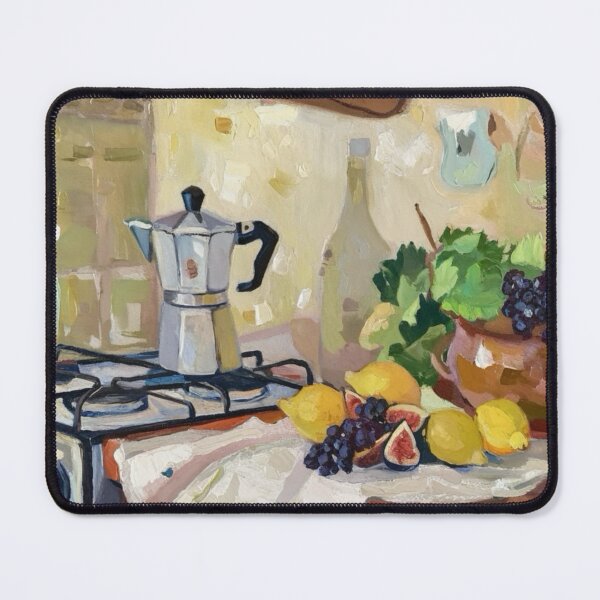 Item preview, Tuscany Kitchen Still Life – Lemons, Figs and Moka Pot designed and sold by CARRAANN.