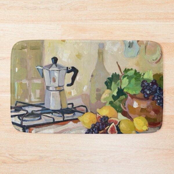 Item preview, Tuscany Kitchen Still Life – Lemons, Figs and Moka Pot designed and sold by CARRAANN.