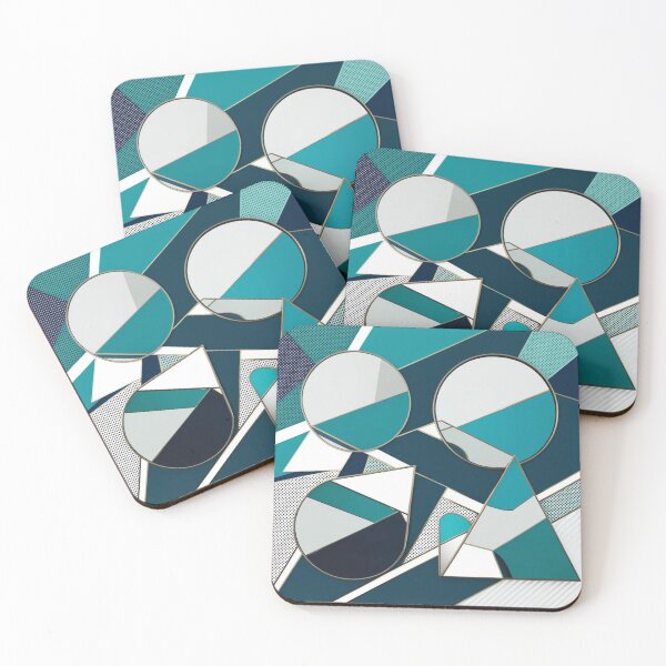 Item preview, Geometric Reflections in Alpine Blues designed and sold by Harmonic_Layers.