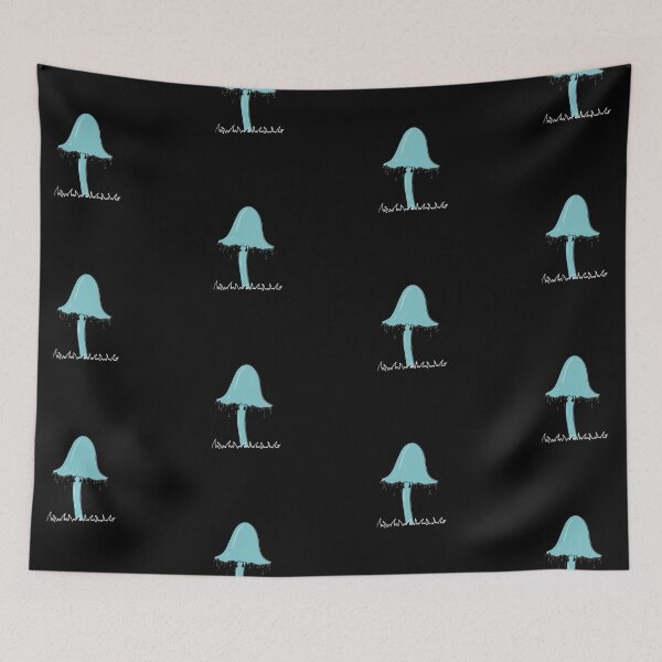 Item preview, Inky Cap Mushrooms - Black Background designed and sold by The Abysmall.
