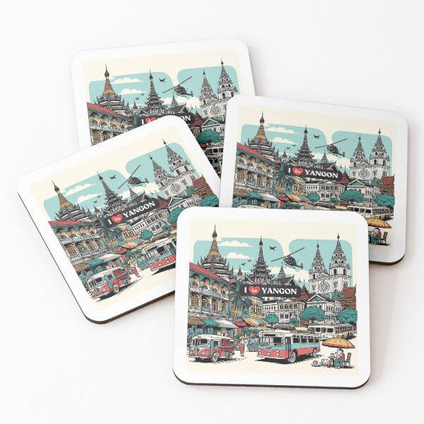 Item preview, Yangon City Myanmar Design – Perfect for Vacation Lovers, Culture Fans & Urban Travel Accessories designed and sold by knalpot-design.