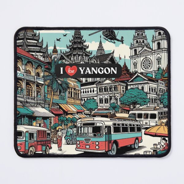 Item preview, Yangon City Myanmar Design – Perfect for Vacation Lovers, Culture Fans & Urban Travel Accessories designed and sold by knalpot-design.