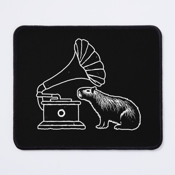 Item preview, Whimsical Capybara & Gramophone Art: Retro Pet Portrait for Vinyl Lovers designed and sold by H Jonas.