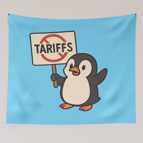 Item preview, Penguins Against Tariffs designed and sold by Orca Chuckle Studios.