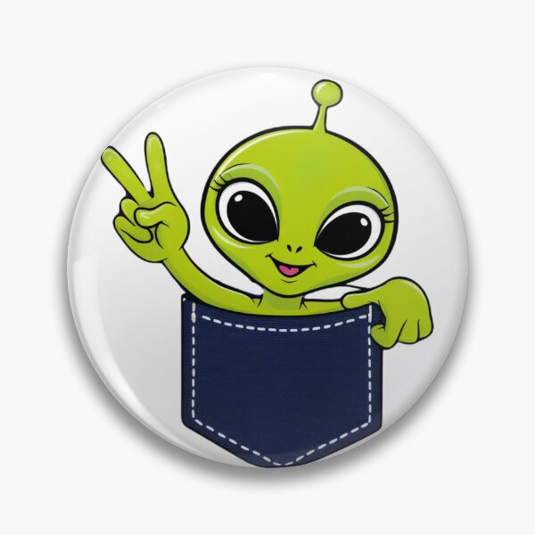 Item preview, Alien Peace Pocket Ufo  designed and sold by ArtFromBeyond.