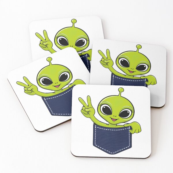 Item preview, Alien Peace Pocket Ufo  designed and sold by ArtFromBeyond.