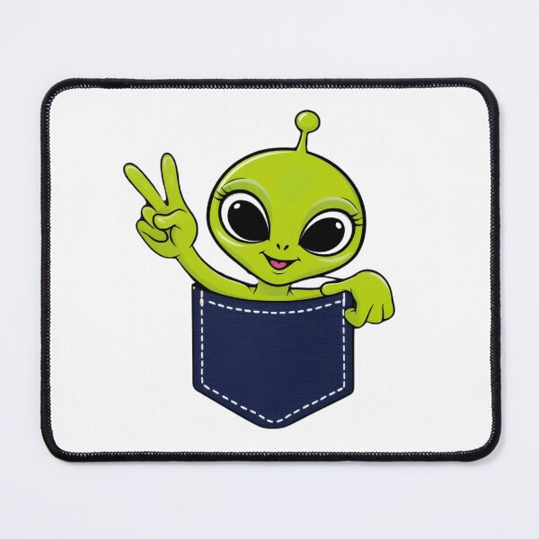 Item preview, Alien Peace Pocket Ufo designed and sold by ArtFromBeyond.