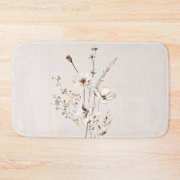 Item preview, Neutral Beige Wall Art Print, Botanical Watercolor Art, Wildflowers, Art by Synplus designed and sold by synplus.