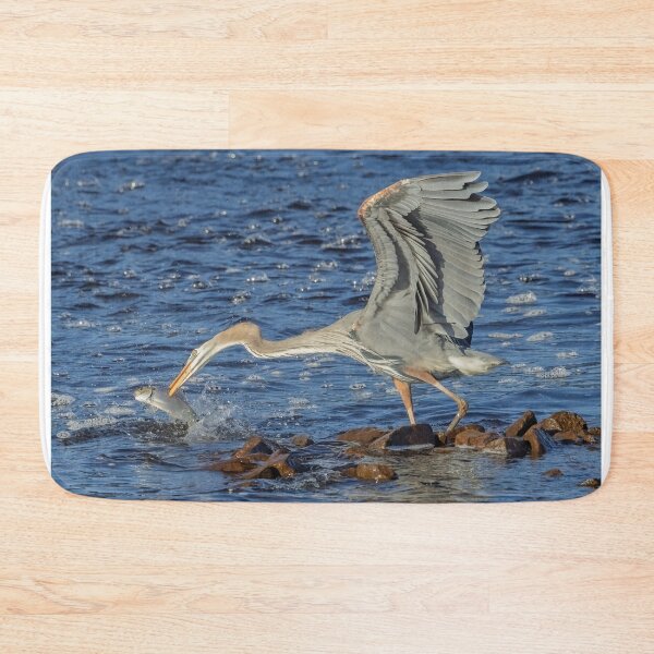Item preview, Great Blue Heron Catching a Shad designed and sold by Gerard Fornarotto.