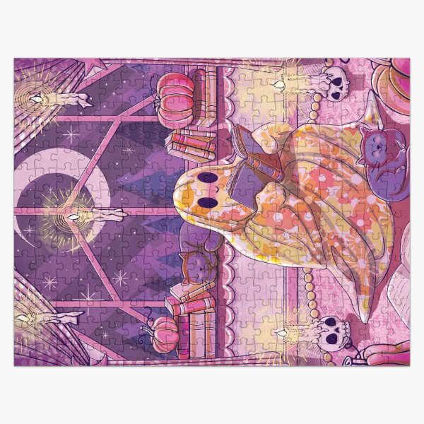 Vista previa del artículo con la obra «Lindo fantasma estudioso con gatos», diseñado y vendido por StudioFloraLuna.