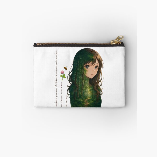 Item preview, Anime Forest Dreamscape: A Clover, a Bee, and a Girl's Revery in Nature designed and sold by Pandositive.