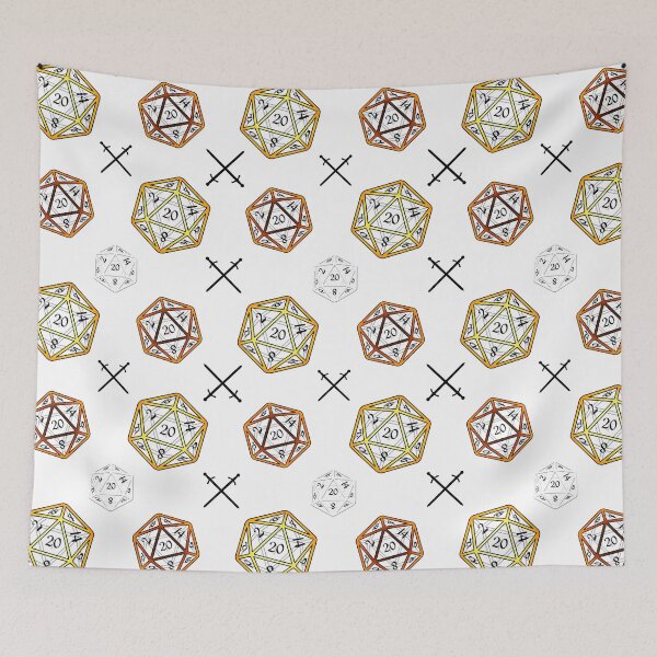 Item preview, Pattern - D20's and Swords designed and sold by Hakuho-BG.