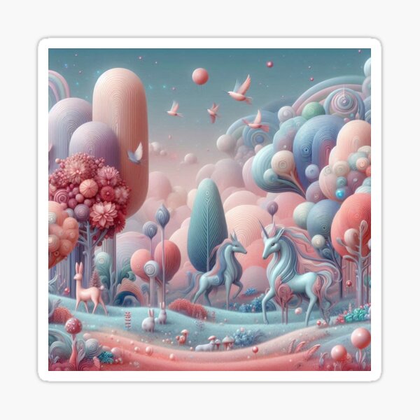 Item preview, Pastel Alien World and Unicorn designed and sold by shanblue6.