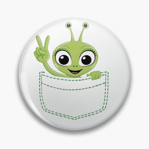 Item preview, Alien Peace Pocket Ufo  designed and sold by ArtFromBeyond.