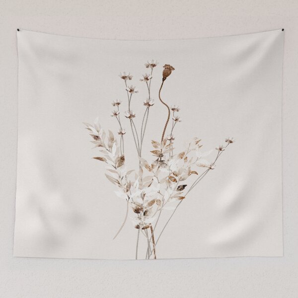 Item preview, Neutral Beige Wall Art Print, Botanical Watercolor Art 2, Wildflowers, Art by Synplus designed and sold by synplus.