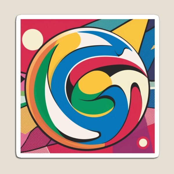 Artikel-Vorschau von Pop Art Chrome Swirl in Retro-Alpenfarben, designt und verkauft von Harmonic_Layers.