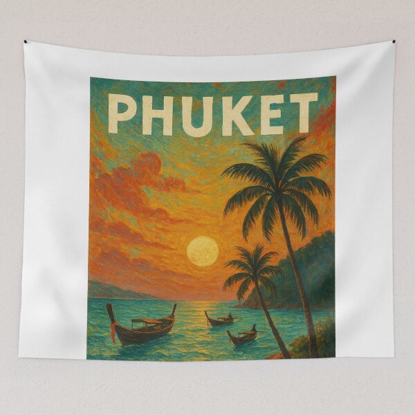 Item preview, Phuket Longtail Boat Thailand Andaman Coast Tropical Escape designed and sold by Aryabek.