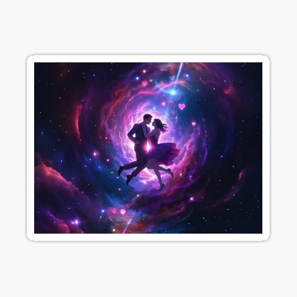 Item preview, Interstellar Romance in Cosmic Space - Dreamlike Love Among the Stars designed and sold by amithachapa.