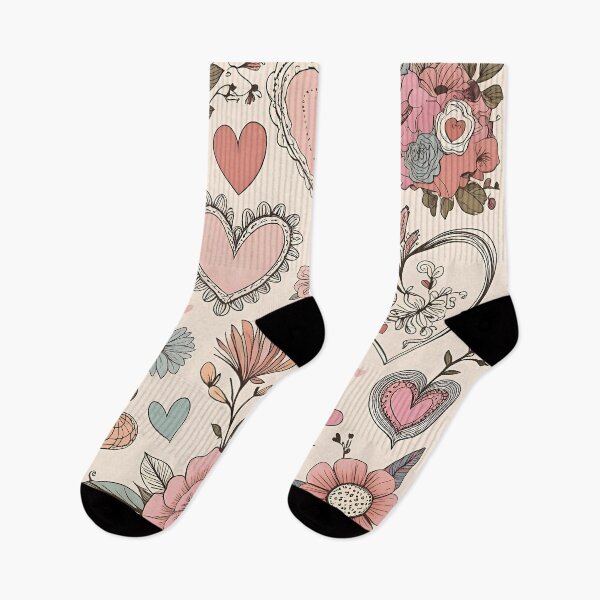 Item preview, Vintage hearts doodles designed and sold by NatalieOlan.