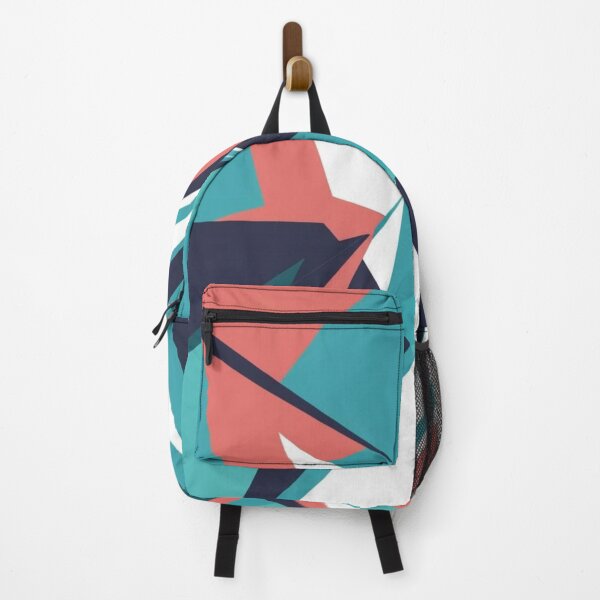 Item preview, Shattered Geometric Abstract in Teal, Coral, and Navy designed and sold by Harmonic_Layers.