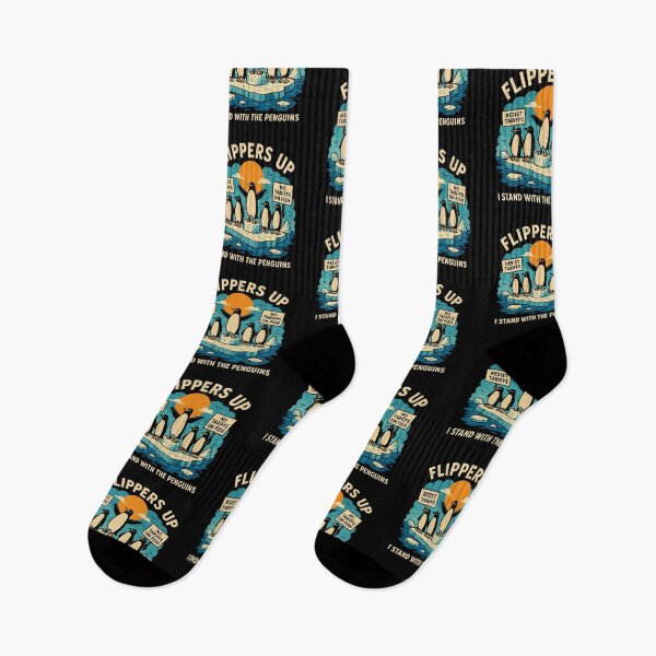 Item preview, Flippers Up I Stand With The Penguins design Save The Penguins Flippers Up Ocean Animal Quote designed and sold by DOPANDA ..