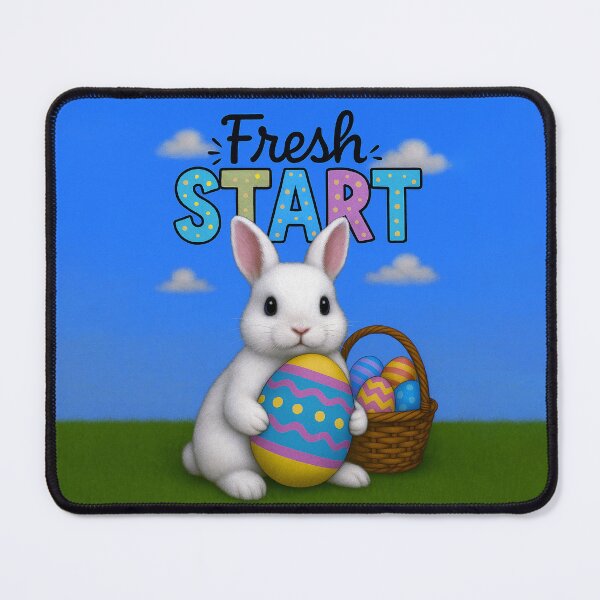 Item preview, Fresh Start Bunny – Cute Rabbit Holding Easter Egg designed and sold by Patternicity.