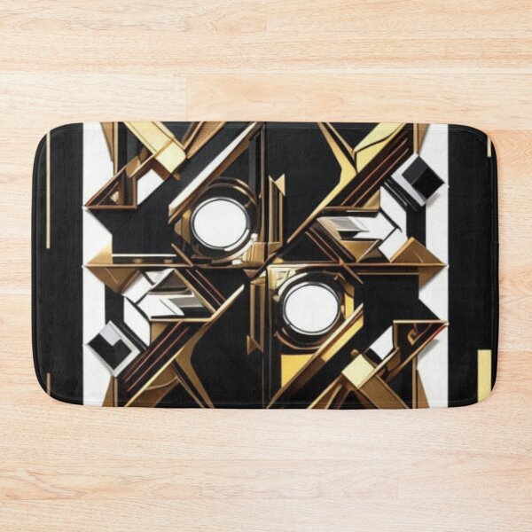 Item preview, Futuristic Geometric Design in Gold and Black designed and sold by Harmonic_Layers.