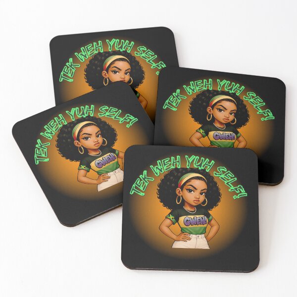 Item preview, "Tek Weh Yuh Self" Jamaican Patois Design with Fierce Woman Illustration designed and sold by Ms.Ranty.