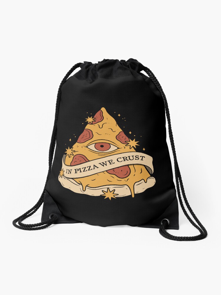 Thumbnail 1 of 3, Drawstring Bag, In Pizza We Crust designed and sold by thiagocorream.