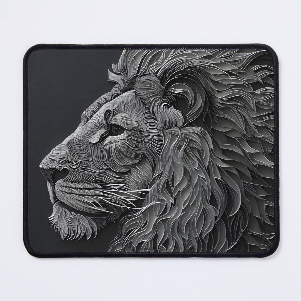 Item preview, Black and white lion sketch photo designed and sold by dcrc.