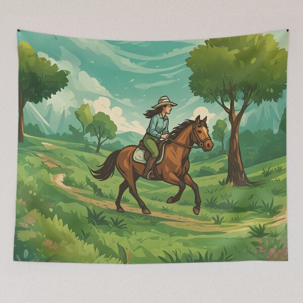 Item preview, Horse Riding in Nature  designed and sold by RekiStyle.