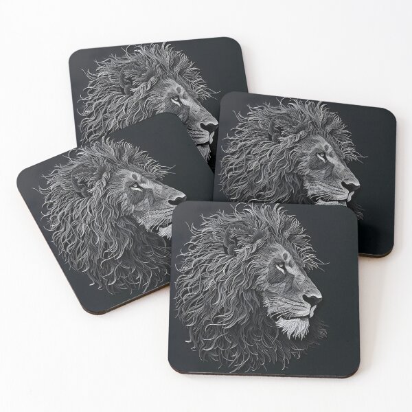 Item preview, Black and white lion sketch photo designed and sold by dcrc.
