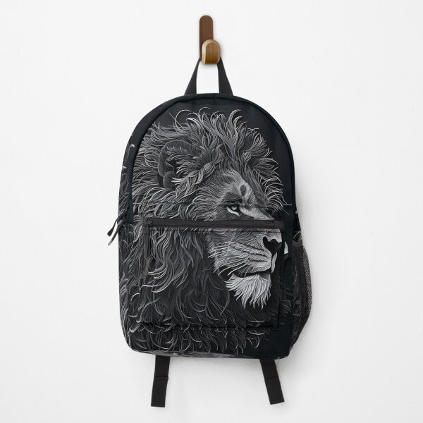 Item preview, Black and white lion sketch photo designed and sold by dcrc.