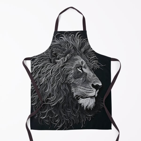 Item preview, Black and white lion sketch photo designed and sold by dcrc.