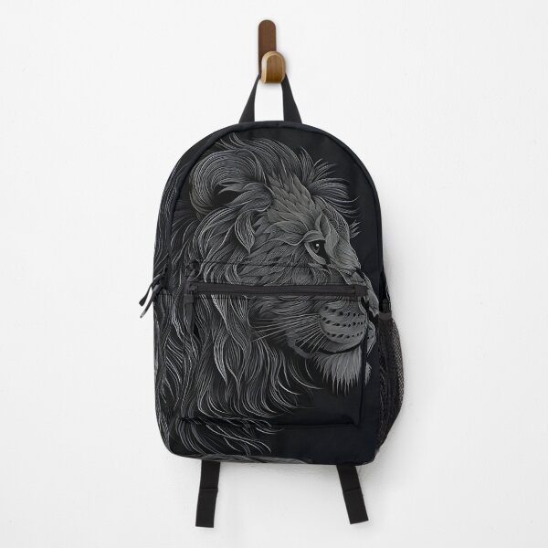 Item preview, black and white lion sketch photo designed and sold by dcrc.