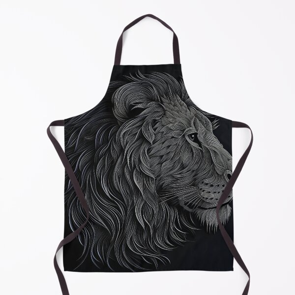 Item preview, black and white lion sketch photo designed and sold by dcrc.