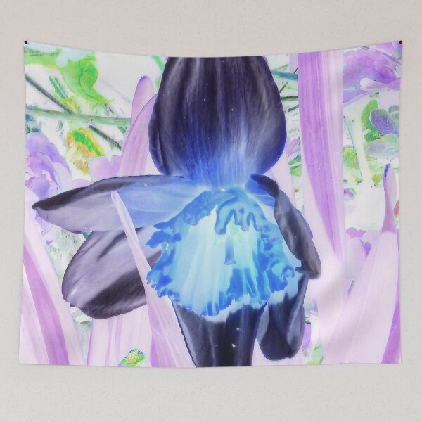 Item preview, Trippy Daffodil in Black & Blue designed and sold by SXW Designs.