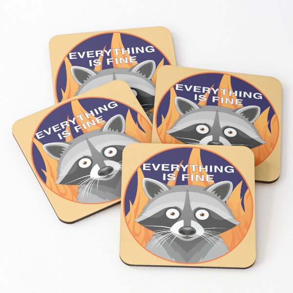 Item preview, EVERYTHING IS FINE - Raccoon Dumpster Fire designed and sold by The-RoseStudios.