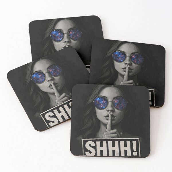 Item preview, Cosmic Silence – Shhh Girl Galaxy Art designed and sold by SlickFreek.