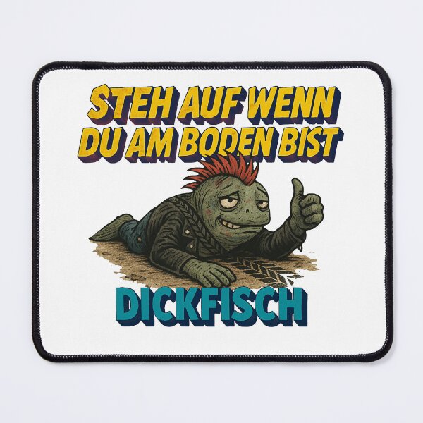 Item preview, Thick fish on the ground, lettering "Stand up when you're down - Thick fish" designed and sold by DickfischWear.