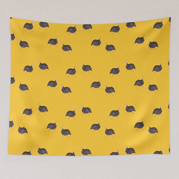 Item preview, Guinea Fowl on Mustard designed and sold by WendyVon.