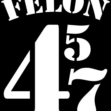 Artwork thumbnail, Felon 45 47 Anti Trump Stickers by EthosWear
